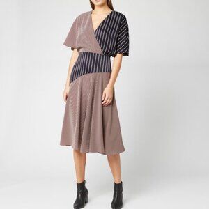 Paul Smith Women's Striped  Wrap Dress Size Large/42